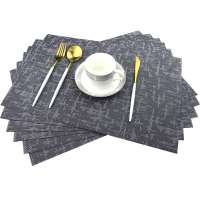 PVC Placemat 200PC/CTN Luxury Placemats Set Blue Color Place Mat Plastic Vinyl Table PVC Woven Placemat