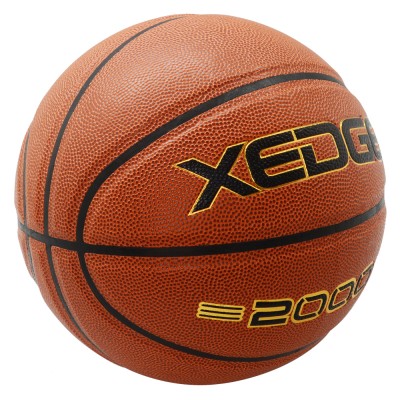 Size 7 standard  official size composite PU basketball with  custom leather logo printed