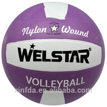 Standard size colorful rubber volleyball for school training beach volleyball