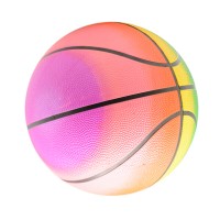 Colorful rubber rainbow basket ball