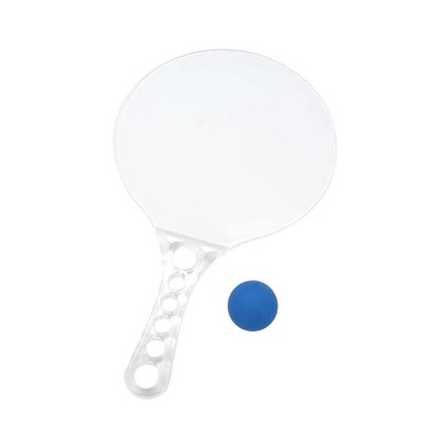 PS Plastic Beach Tennis Racket 6 Holes Transparent Beach Paddle Customized Logo Printing for Promotion