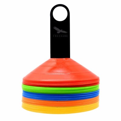 Football training plastic cones with stand