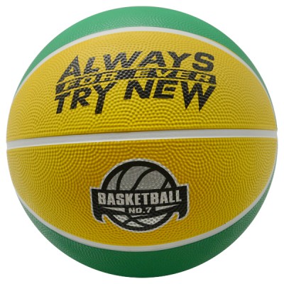 Colorful  size  7 rubber basketball basket  ball  with custom logo